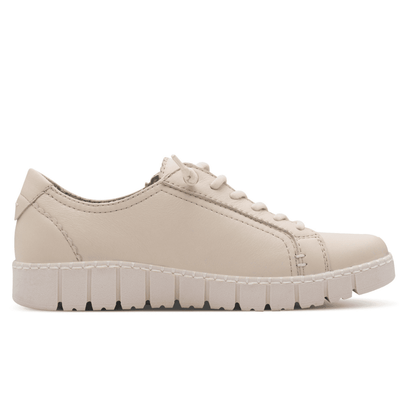 Womens Jana 23704 Side Zip Chunky Trainers - Beige Gold