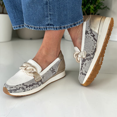 Womens Lotus ULS648 Lorrain Sporty Loafers - Snake