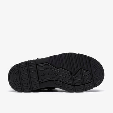 Girls Clarks Lorcam Charm Kid Black School Shoes - Black