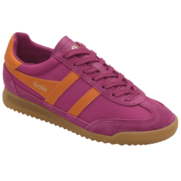 Womens Gola Tornado Suede and Mesh Trainers - Fuchsia