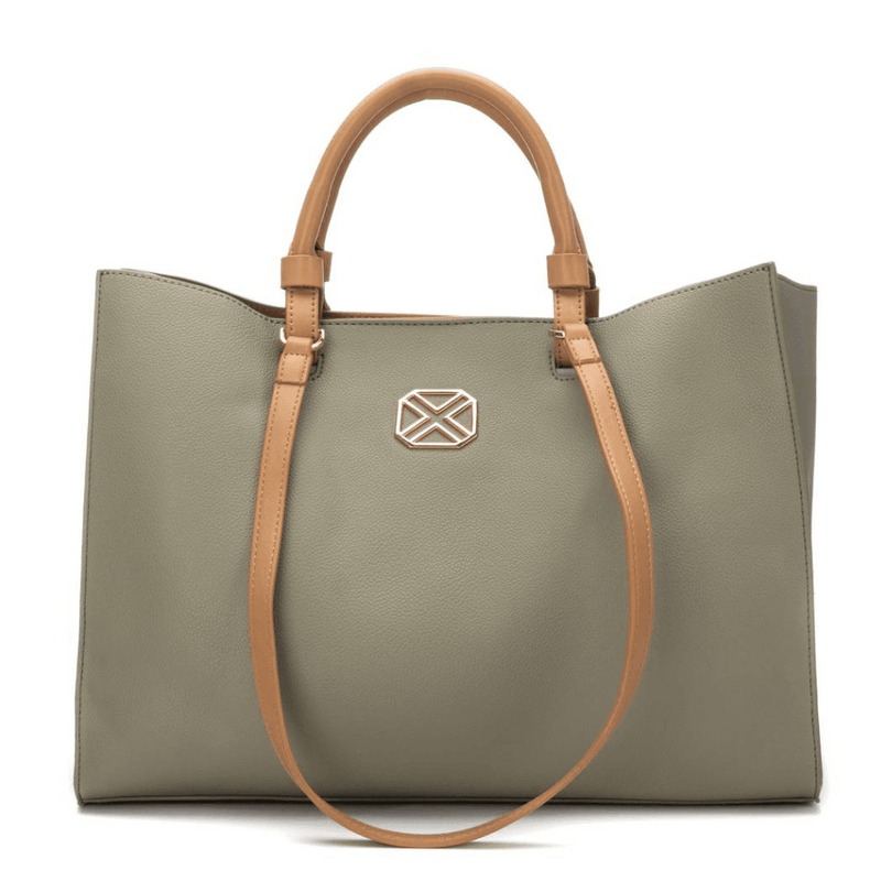 Womens Xti 184544 Long Strap Tote Bag - Khaki