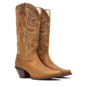 Womens Durango Crush Ankle Boots - Distressed Cognac