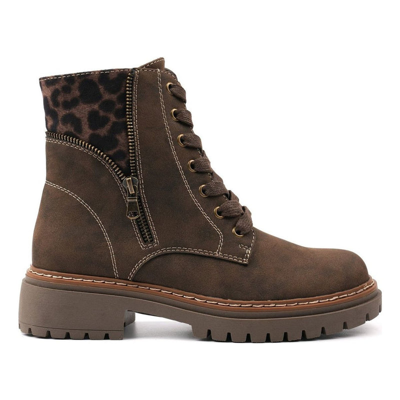 Womens Lunar Georgina Brown Ankle Boots - Brown