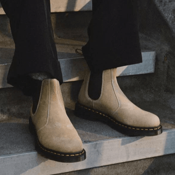 Mens Dr Martens 2976 Tumbled Nubuck Leather Chelsea Boots - Savannah Tan