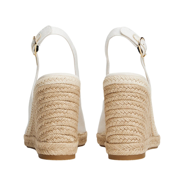 Womens Tommy Hilfiger Ecru Hemp Slingback Wedge Espadrilles - Ecru