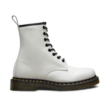 Womens Dr Martens 1460 Hair Lace Up Boots - White