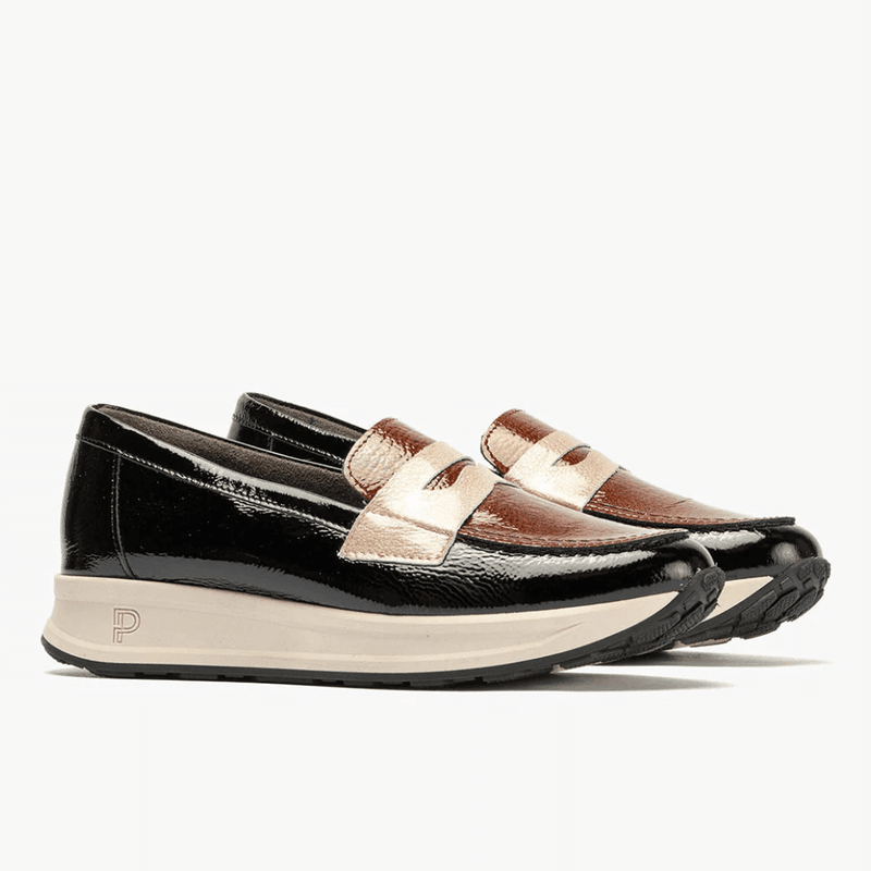 Womens Pitillos 10202 Mix Sporty Loafers - Black
