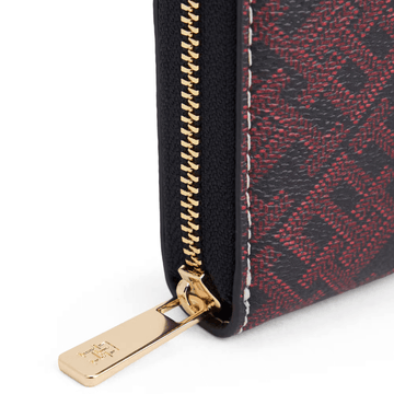 Womens Tommy Hilfiger Icon Monogram Large Purse - Burgundy