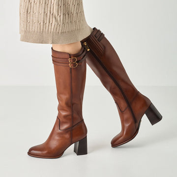 Womens Tamaris 25547 Long Boots - Cognac