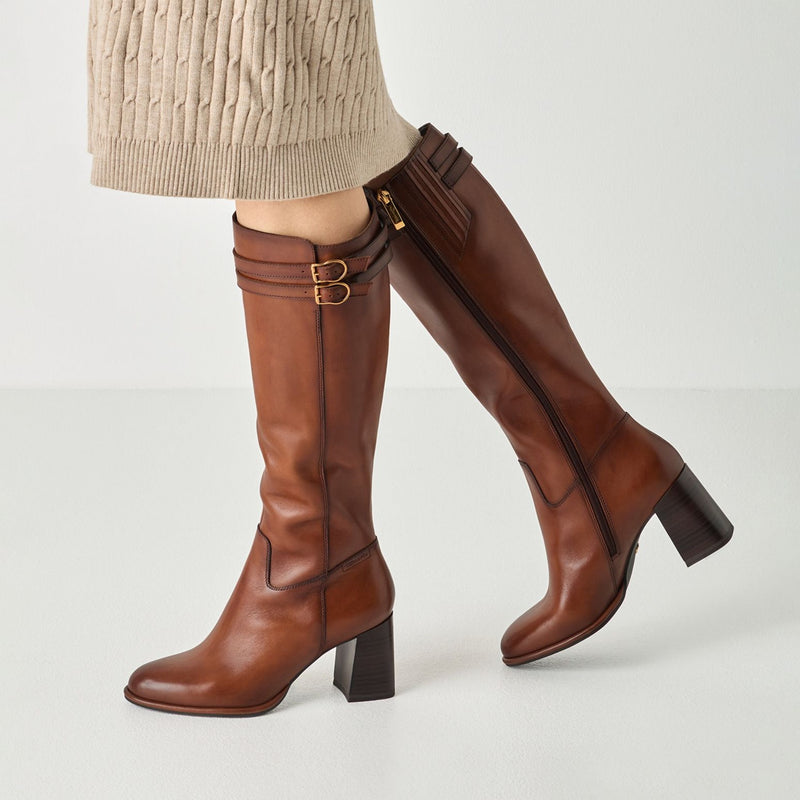 Womens Tamaris 25547 Long Boots - Cognac