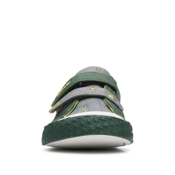Clarks Infant Boy's Foxing Lo Grey Interest Canvas Shoe - Grey