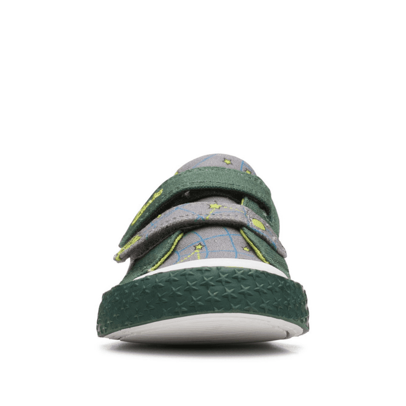 Clarks Infant Boy's Foxing Lo Grey Interest Canvas Shoe - Grey