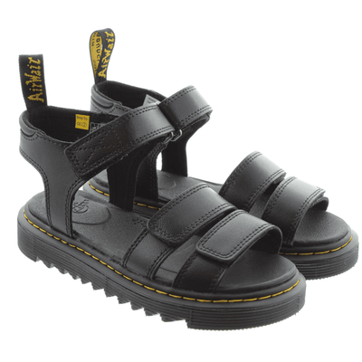 Dr Martens Junior Klaire Black Sandals - Black