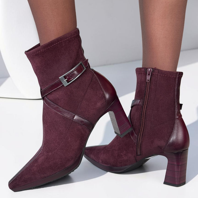 Womens Hispanitas 265087 Bangkok Ankle Boots - Burgundy
