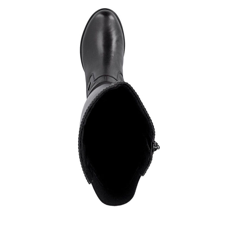 Womens Rieker Z9566 Black Long Boots - Black
