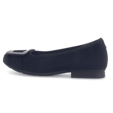 Womens Gabor 72.463 Print Flat Ballerina Pumps - Navy