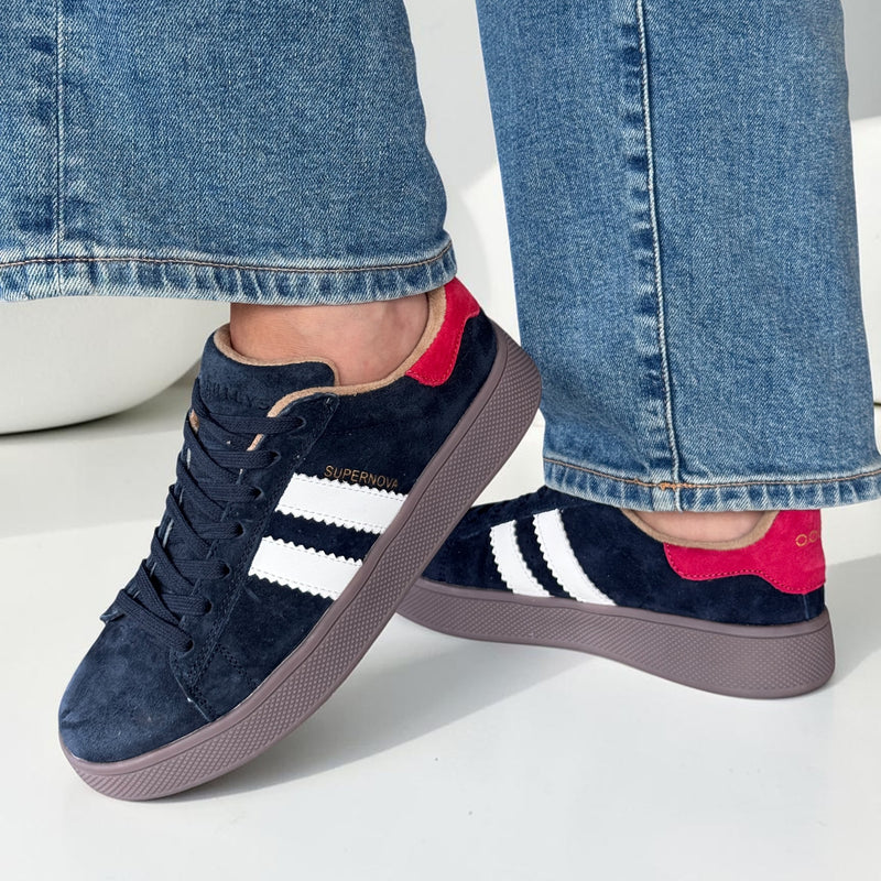 Womens Drilleys Thirty Four Trainers - Cobalt