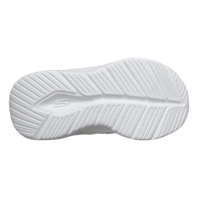 Toddler Girls Skechers Comfy Sprints - Cozy Fit White / Lavender Slip-Ins Trainers - White / Lavender