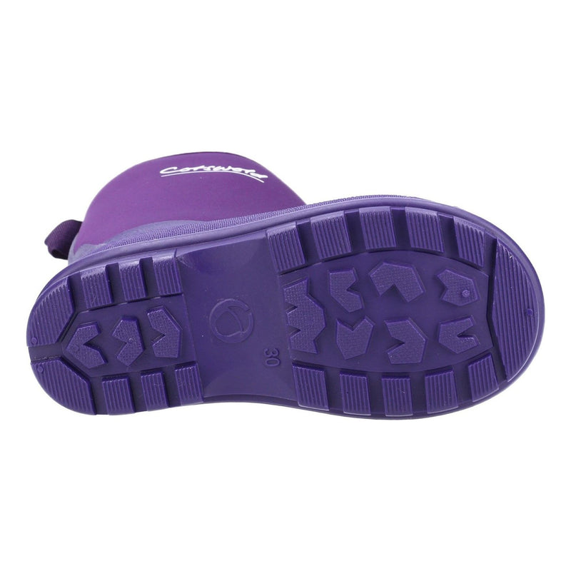 Kids Cotswold Hilly Neoprene Wellingtons - Purple