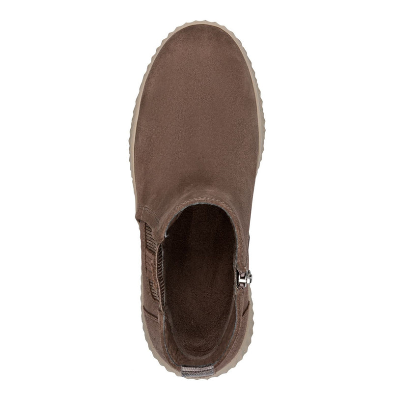 Womens Tamaris 85405 Mushroom Suede Ankle Boots - Mushroom Suede
