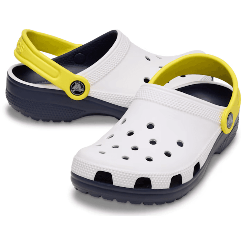 Crocs Kids Classic Retro Sport Clogs - White