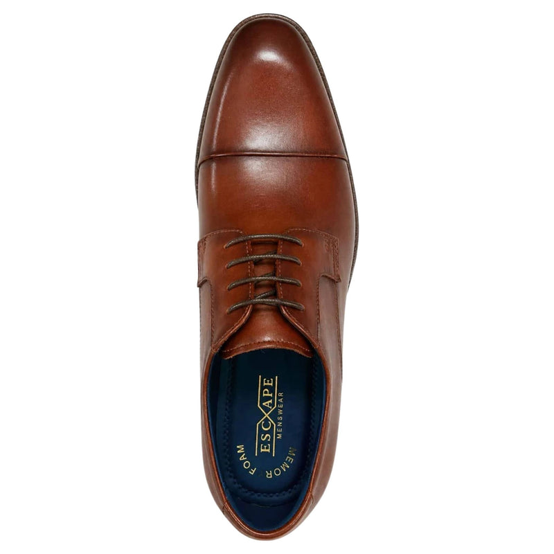 Mens Escape Tabasko Brandy Formal Lace-up Shoe - Brandy