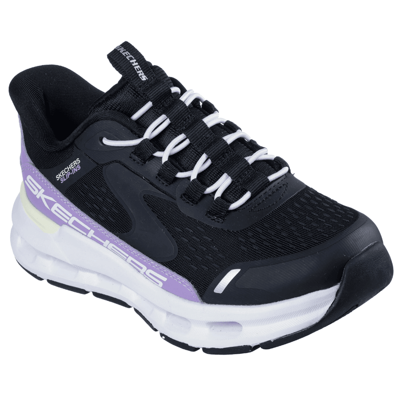 Girls Skechers Slip-ins Glide Step Trainers - Black