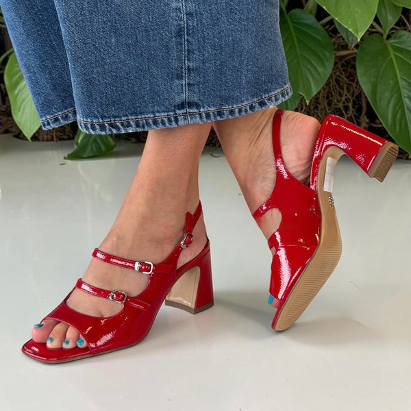 Womens Tamaris 28323 Heeled Sandals - Red