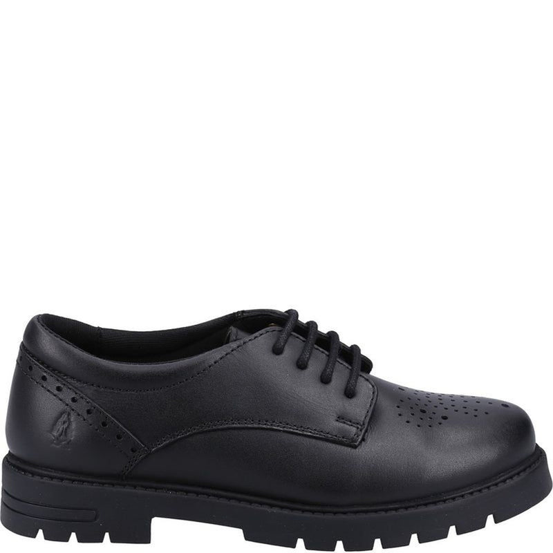 Girls Hush Puppies Jayne Senior School Shoes - Black