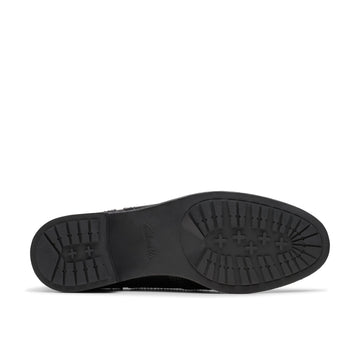 Girls Clarks Havisham Oak School Shoes - Black Patent
