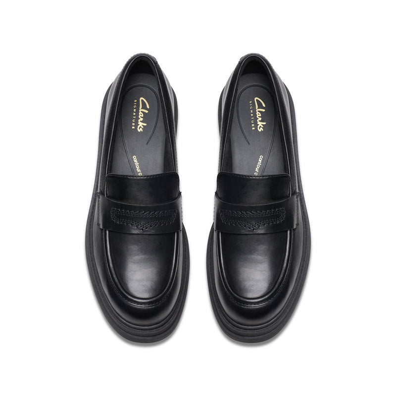 Girls Clarks Orinoco3 Edge School Shoes - Black