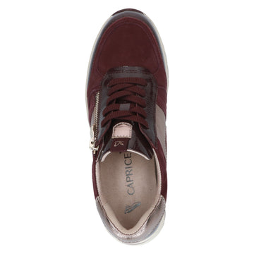 Womens Caprice 23300 Trainers - Bordeaux Combi