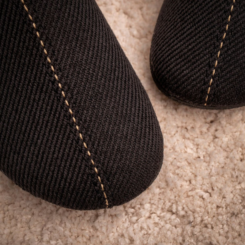 Mens Lazy Dogz Paul Black Slippers - Black