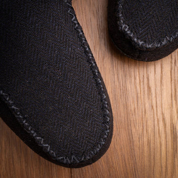 Mens Lazy Dogz Hendrix II Navy Fur Lined Slippers - Navy
