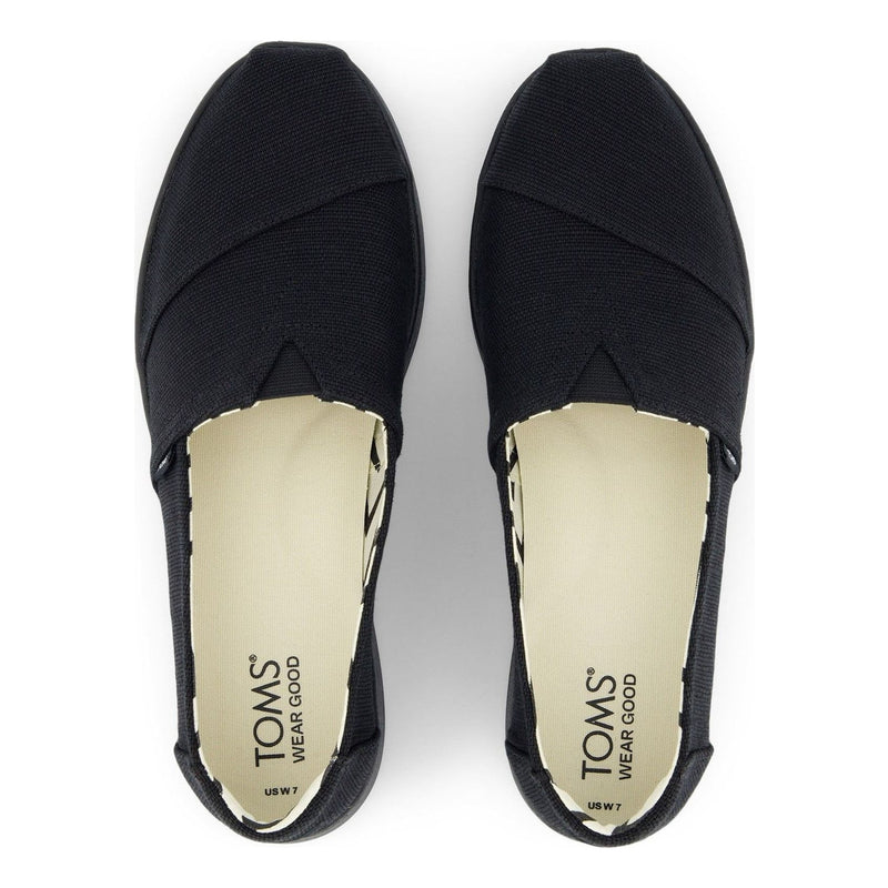 Womens Toms Alpargata Plus Espadrilles - Black with Black