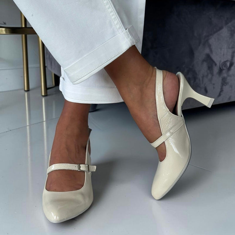 Womens Pitillos 11190 Heels - Cream