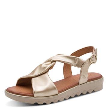 Womens Jana 28276 Gold Sandals - Gold