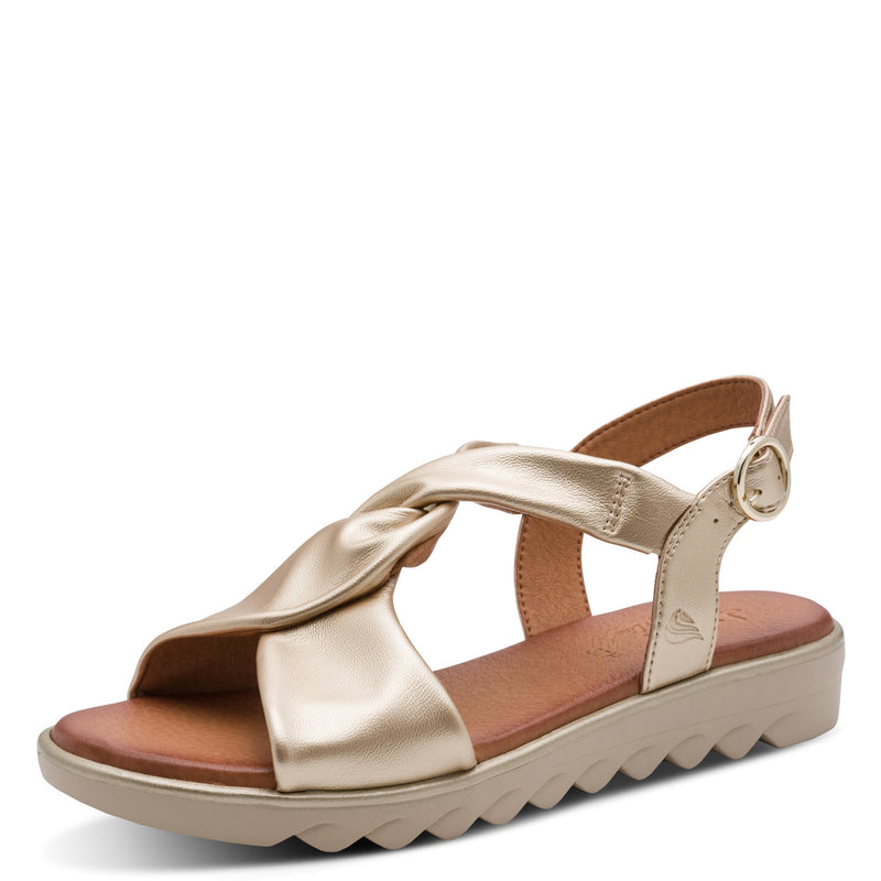 Womens Jana 28276 Gold Sandals - Gold