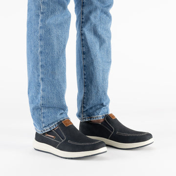 Mens Rieker 16968 Blue Flats - Blue