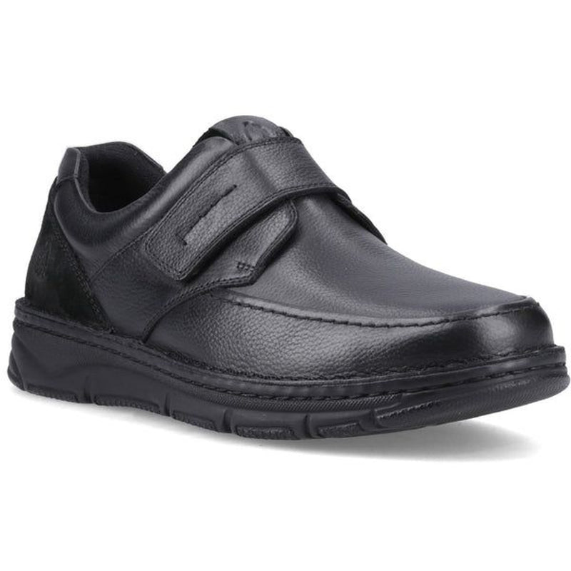 Mens Hush Puppies Forde Touch Fastening Casual Shoes - Black