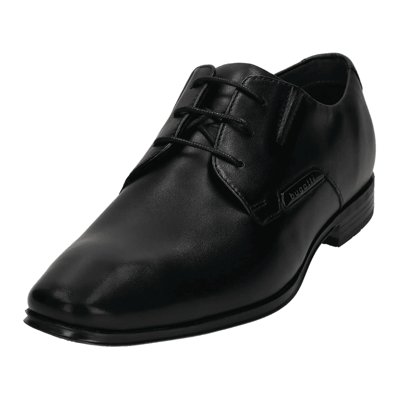 Bugatti Mens A311K Black Leather Lace Up Smart Shoes - Black