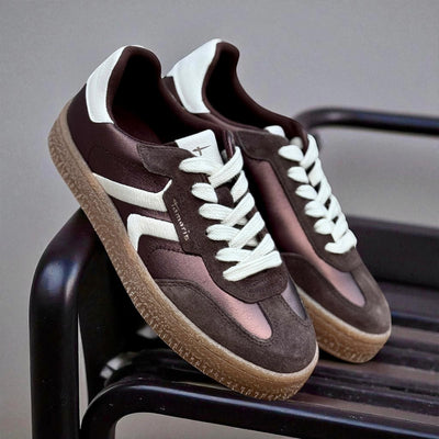 Womens Tamaris 23723 Laced Trainers - Brown Metallic