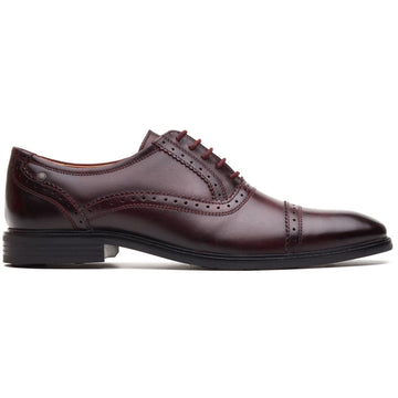 Mens Base London Ascot Formal Lace-up Shoes - Bordo