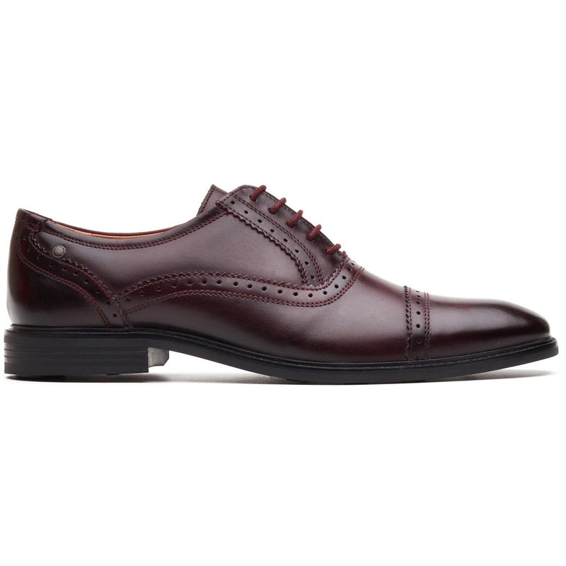 Mens Base London Ascot Formal Lace-up Shoes - Bordo