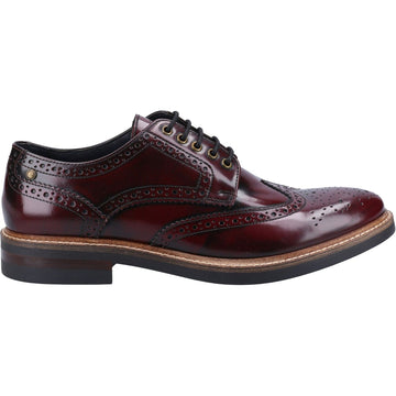 Mens Base London Woburn Formal Lace-up Shoes - Bordo
