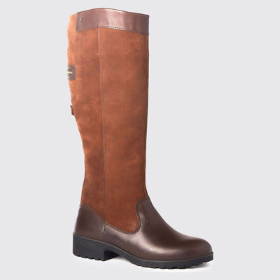 Womens Dubarry Claire Leather Long Boots - Walnut