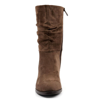 Womens Lunar Kylie Scrunch Long Boots - Taupe
