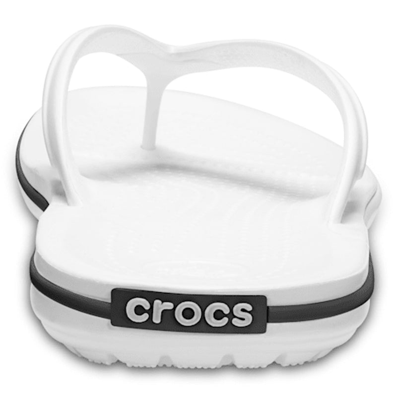 Mens Crocs Crocband Flip Flops - White