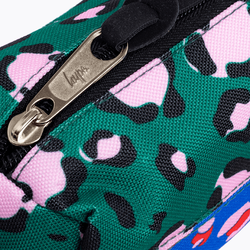 Girls Hype Primary Stripe Leopard Pencilcase - Leopard