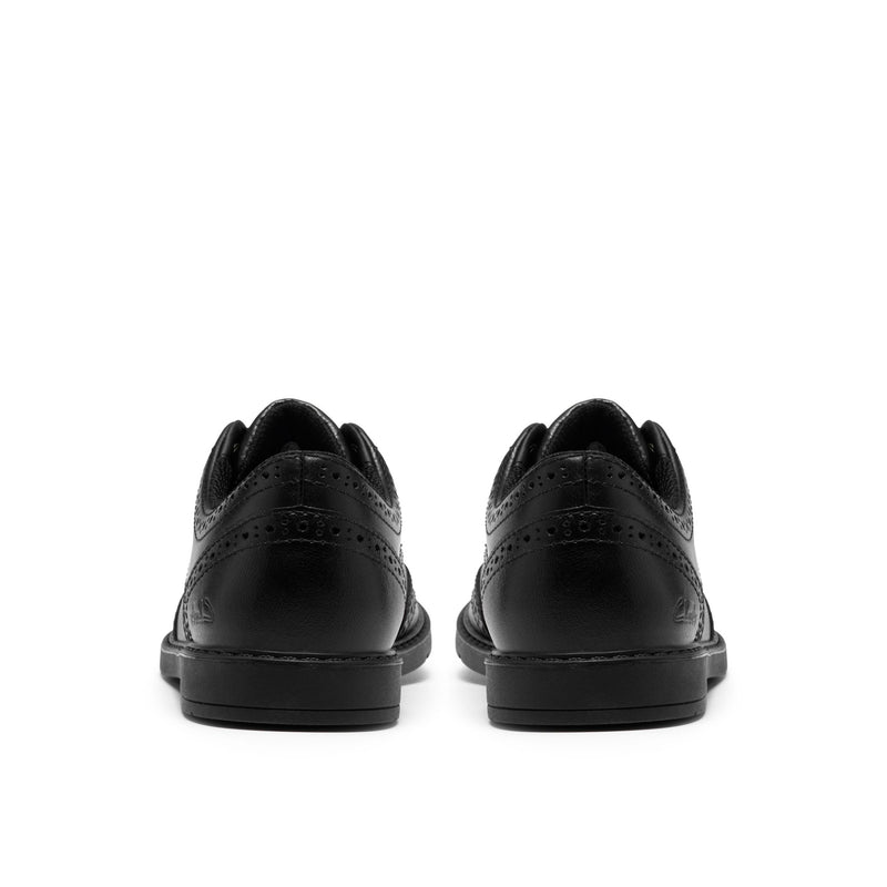 Girls Clarks Scala Style Older Black School Shoes - Black
